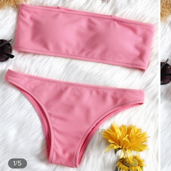 Other - pink two piece bathing suit